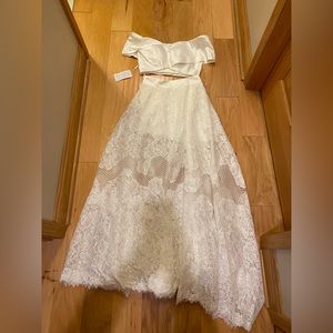 white prom dress - size S